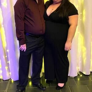 Torrid Black Smocked Waistband Short Sleeve Deep V Neck Surplice Jumpsuit Size 3